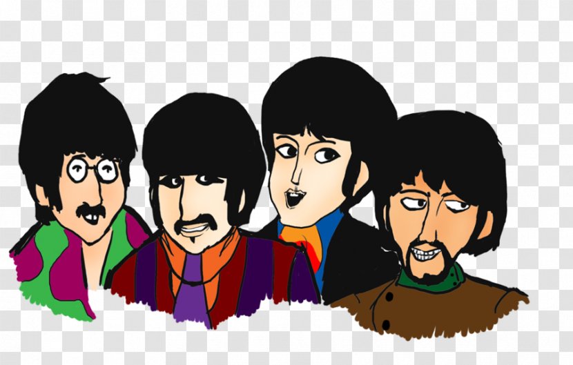 Yellow Submarine John Lennon The Beatles Abbey Road - Silhouette - Meanies Transparent PNG