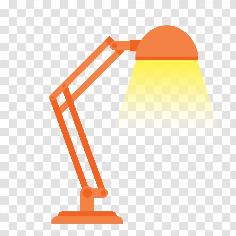 Light Lampe De Bureau - Incandescent Bulb - Vector Orange Lamp Transparent PNG