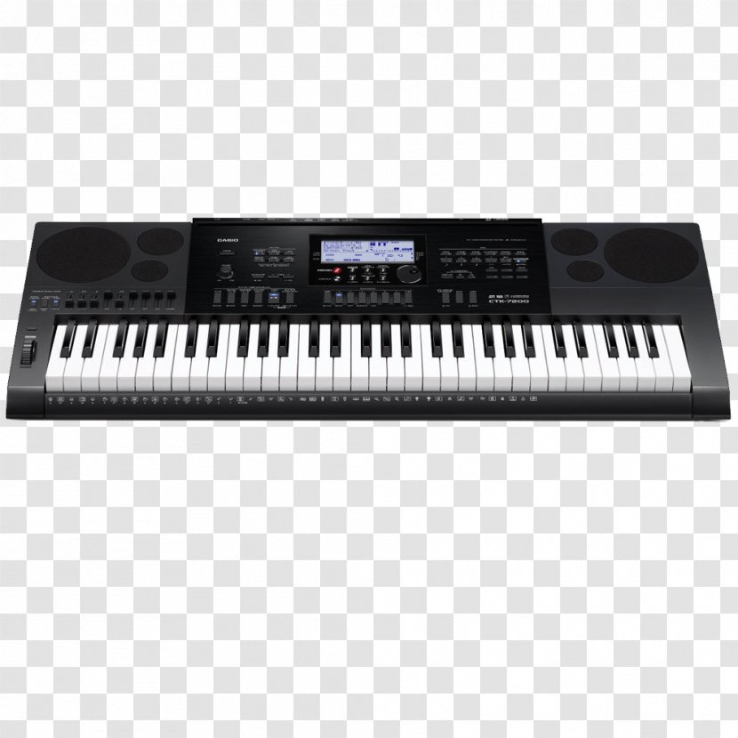 Casio CTK-7200 Keyboard Electronic Musical Instruments - Electric Piano Transparent PNG