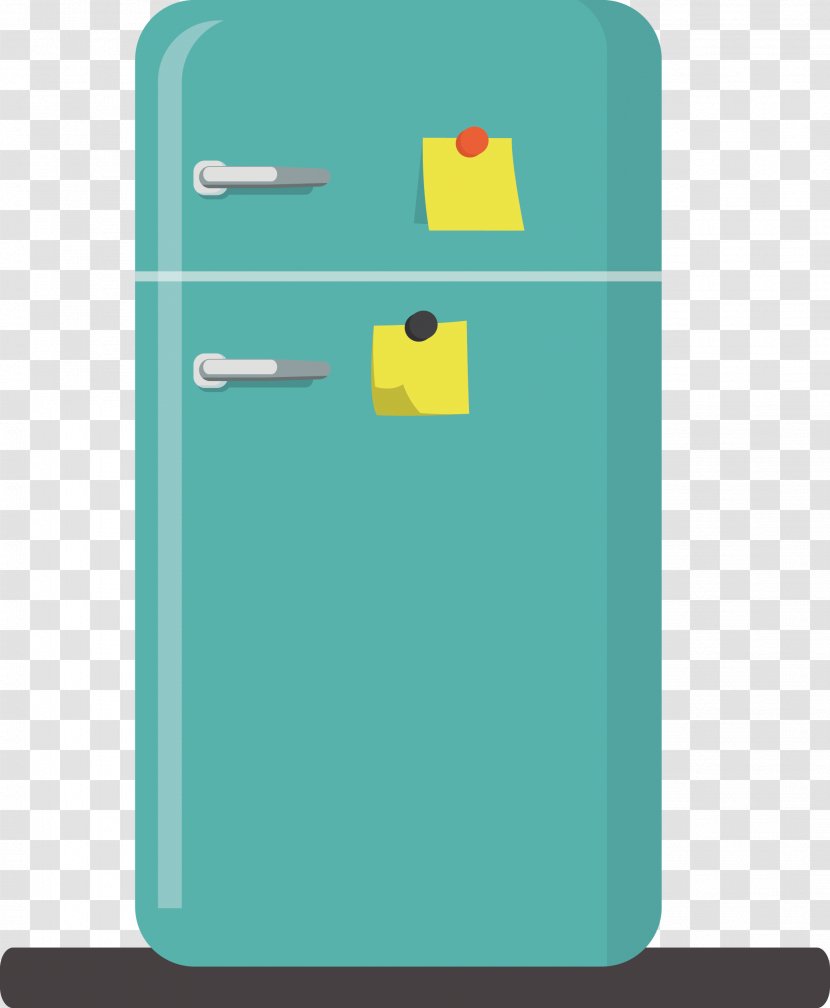 Refrigerator Kitchen - Cartoon - Vector Transparent PNG