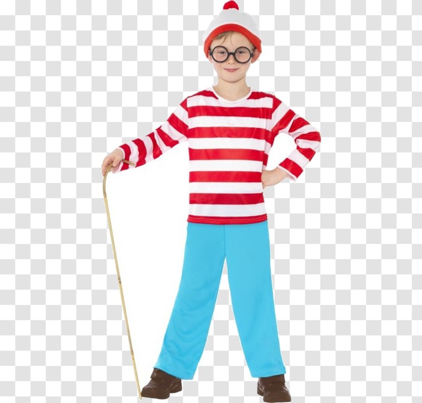 Where's Wally? Costume Party Child T-shirt - Toddler - Waldo Transparent PNG