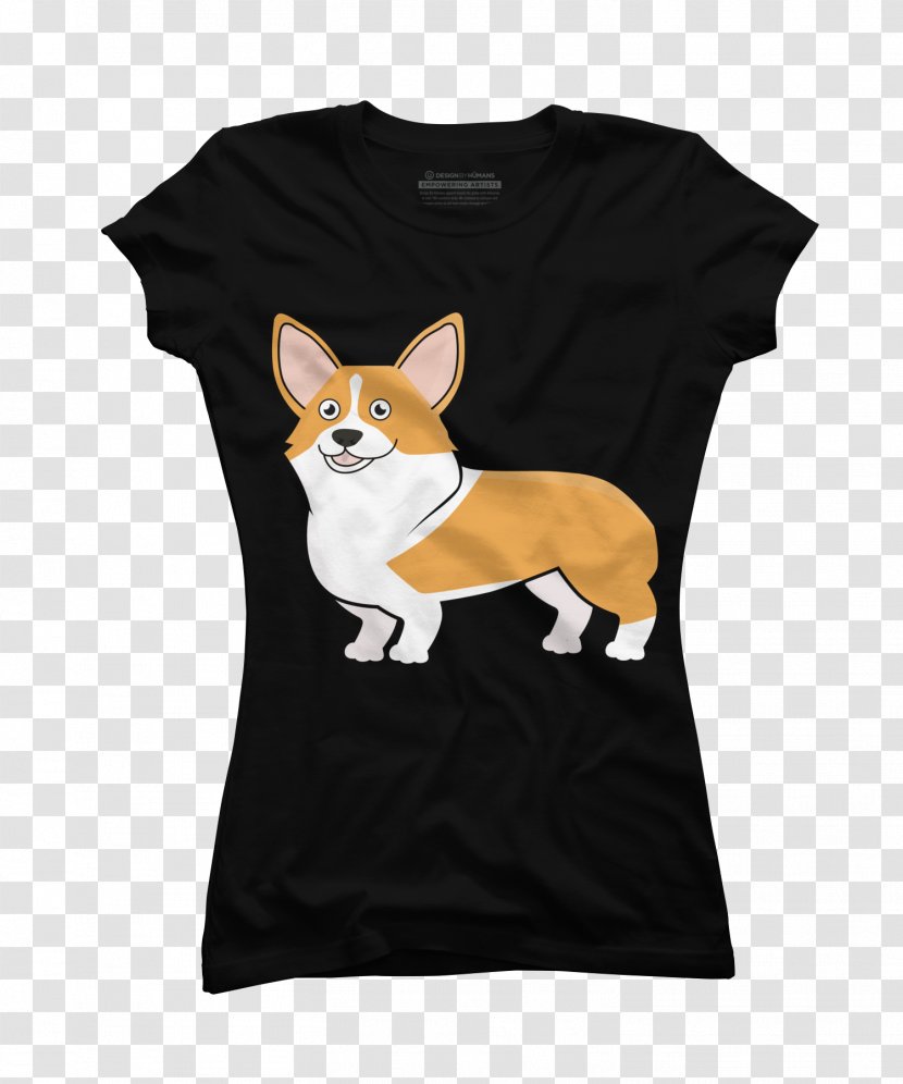 T-shirt Dog Animal Cat Sleeve - Cartoon - Corgi Transparent PNG