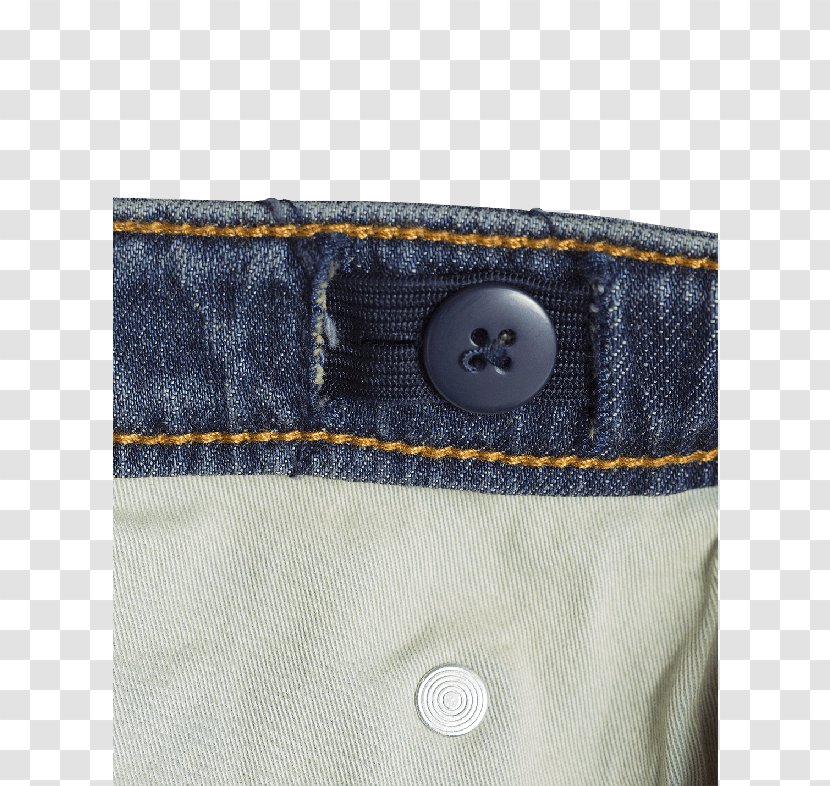 Pocket Jeans Button Denim Blue - Electric - Creative Retro Transparent PNG