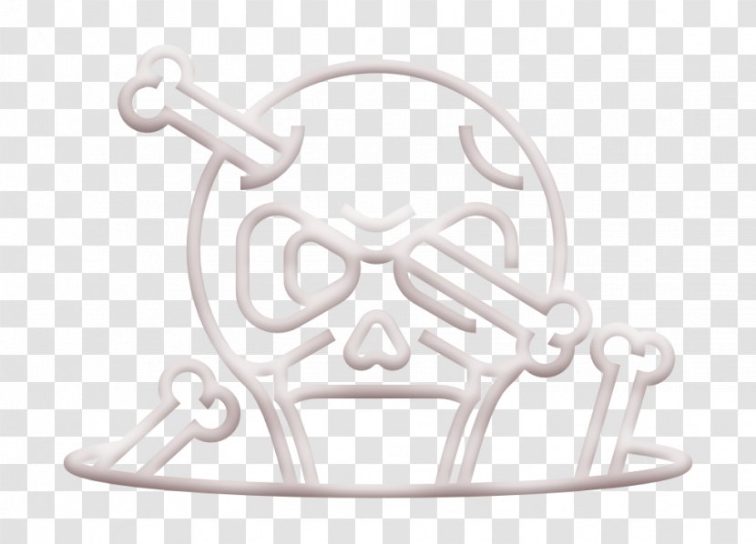 Bone Icon Danger Dead - Skull - Metal Silver Transparent PNG