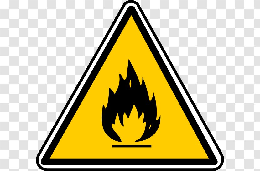Combustibility And Flammability Warning Sign Hazard Illustration - Triangle - Science Fire Cliparts Transparent PNG