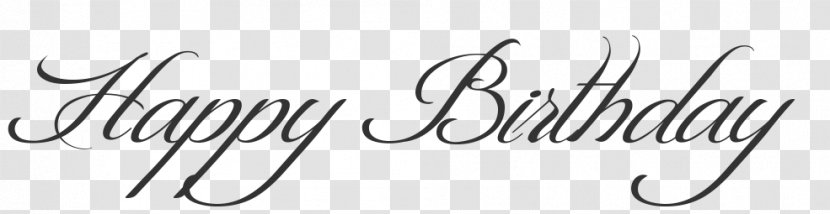 Birthday Typeface Calligraphy Clip Art - Brand - Happy Fonts Transparent PNG