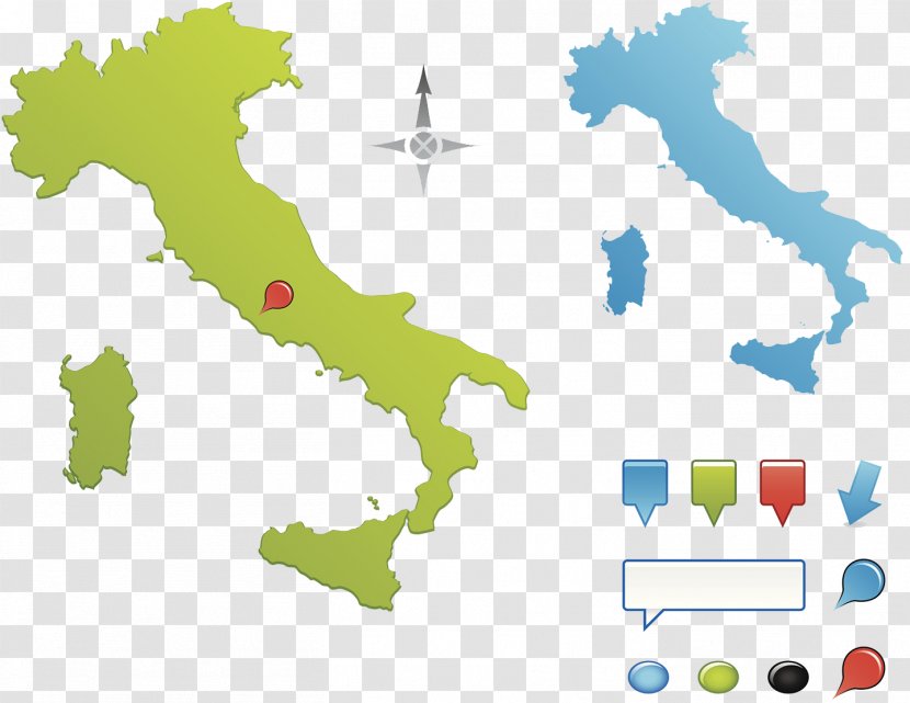Flag Of Italy Map Illustration - Wall Decal - Italian Business Travel Transparent PNG
