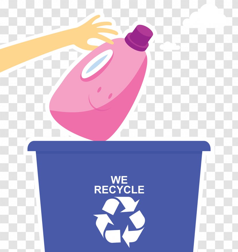 Recycling Bin Paper Plastic Bag - Bottle Logo Transparent PNG