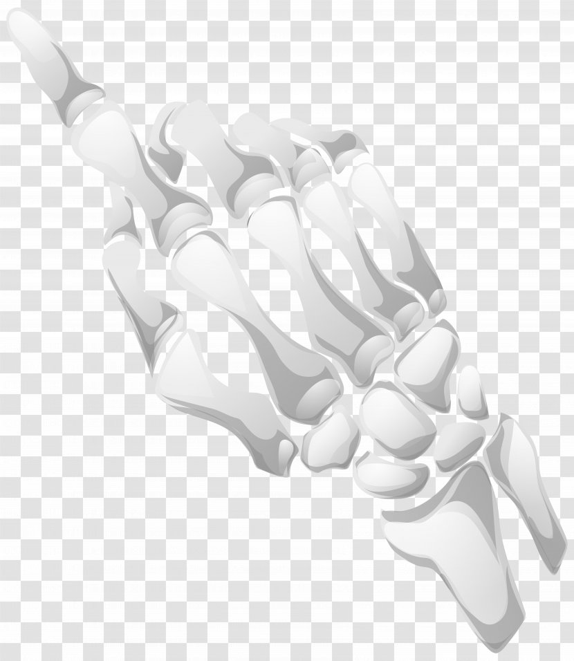 Black And White Pattern - Bing - Skeleton Hand Clip Art Image Transparent PNG