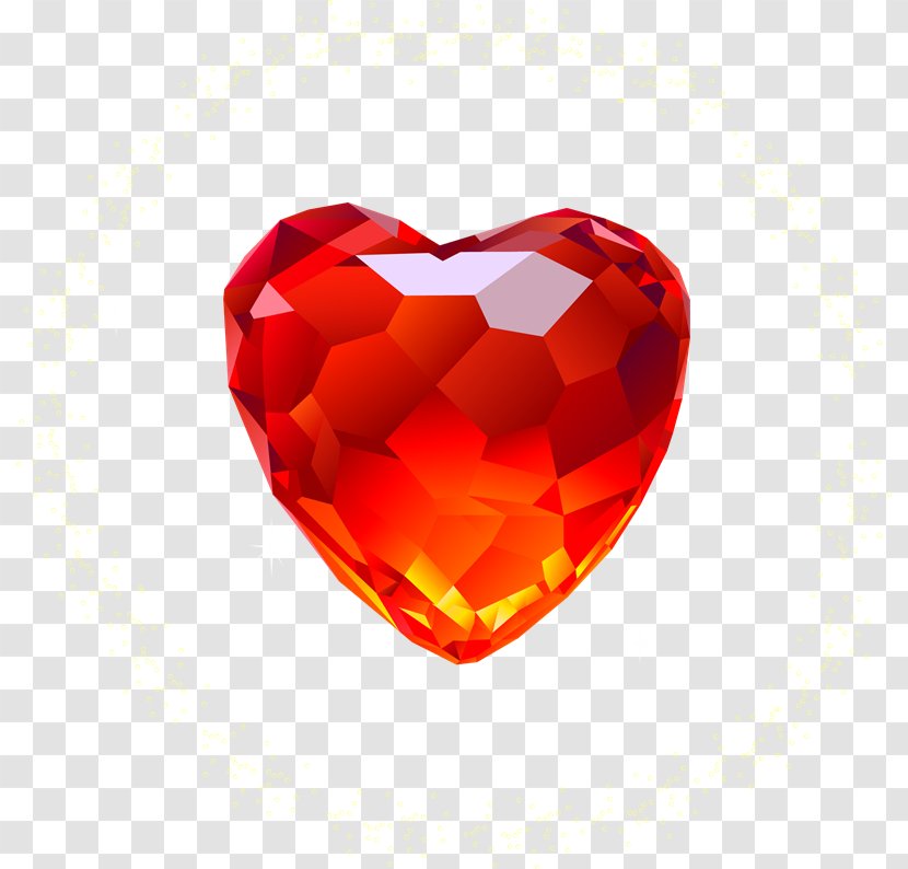 Red Diamond Heart Clip Art - Jewellery Transparent PNG