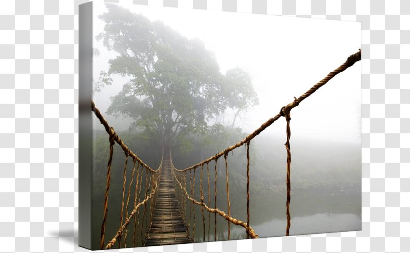 Simple Suspension Bridge Canvas Print Printing - Morning - Rope Frame Transparent PNG