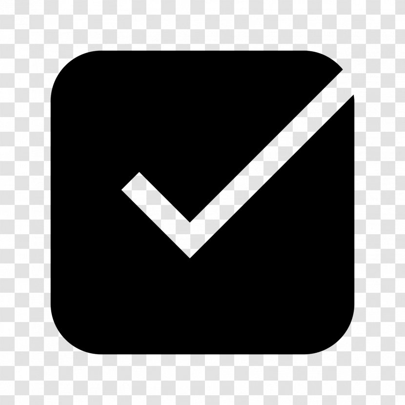 Checkbox Check Mark Symbol - Black And White - Tick Transparent PNG