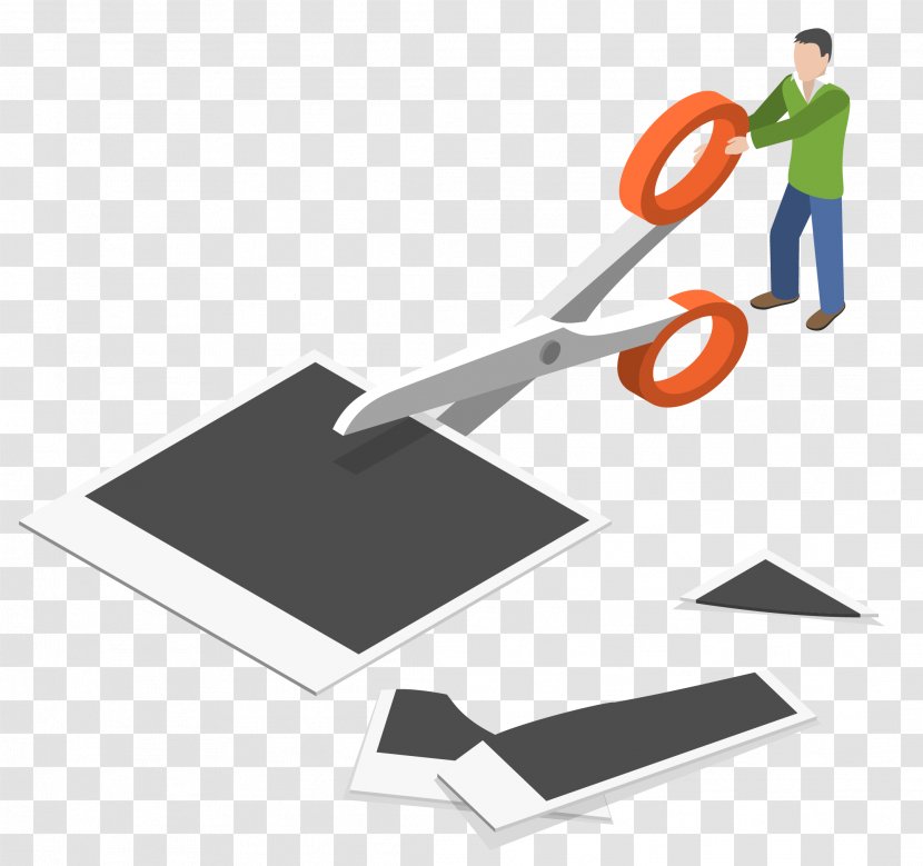 Download - Diagram - Exaggerated Scissors Transparent PNG