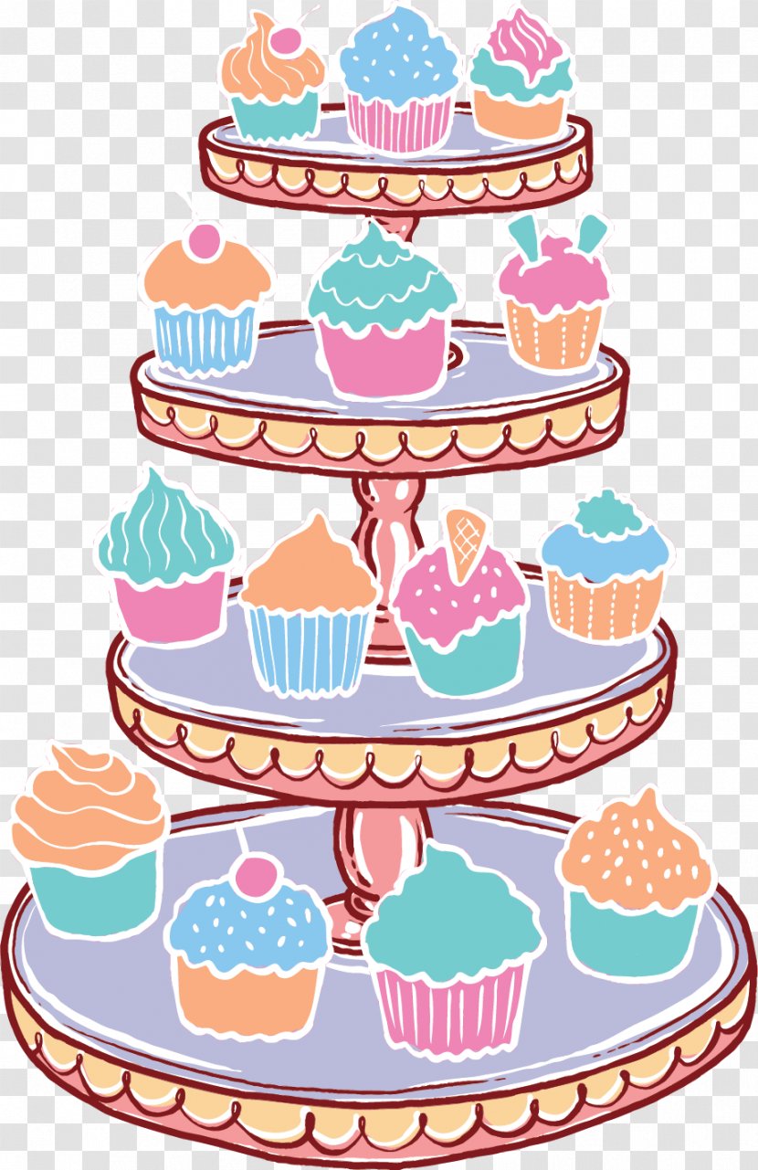 Cupcake Dobos Torte Layer Cake Sugar - Vector Rack Transparent PNG