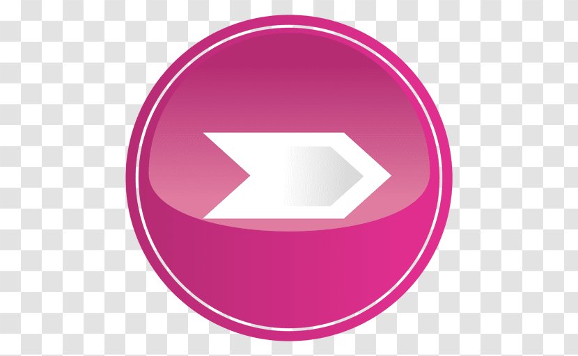 Pink Arrow Button - Magenta - Paper Firework Transparent PNG
