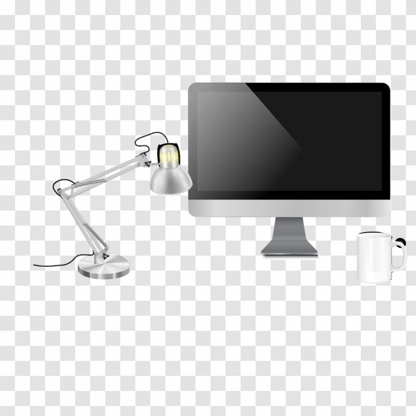 Laptop Table Lampe De Bureau Computer - Vector Lamp And Transparent PNG
