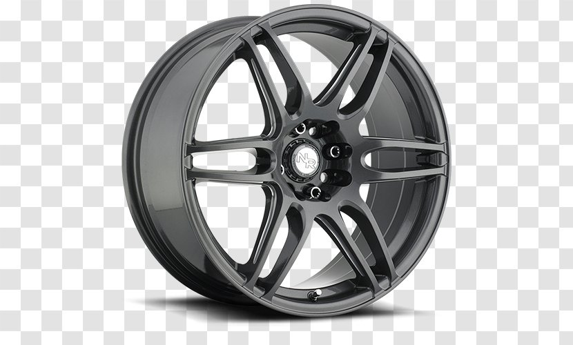 Car Spoke Rim Wheel Tire - Gunmetal Transparent PNG