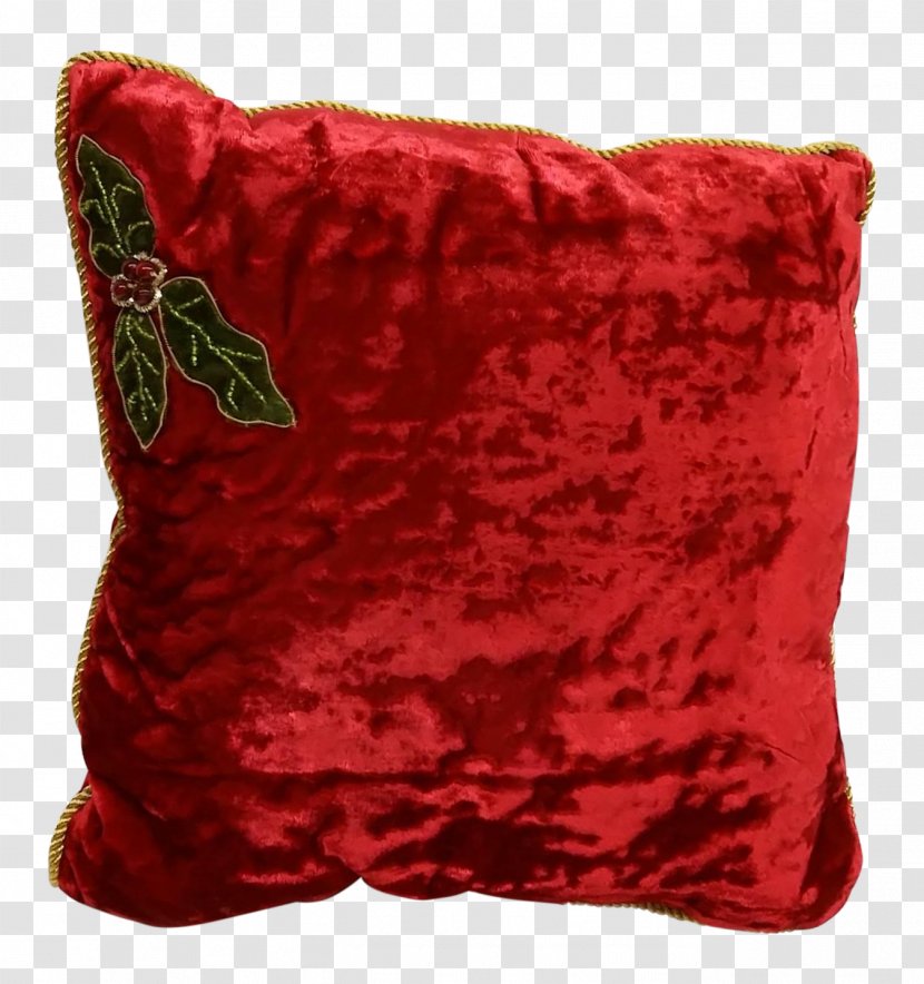 Throw Pillows Cushion Velvet Fur - Red Jahe Transparent PNG