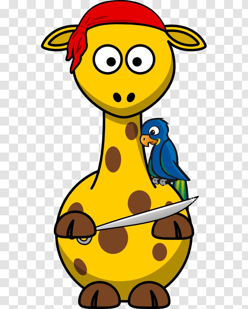 Giraffe Towel Piracy Clip Art - Yellow - Graphics Transparent PNG