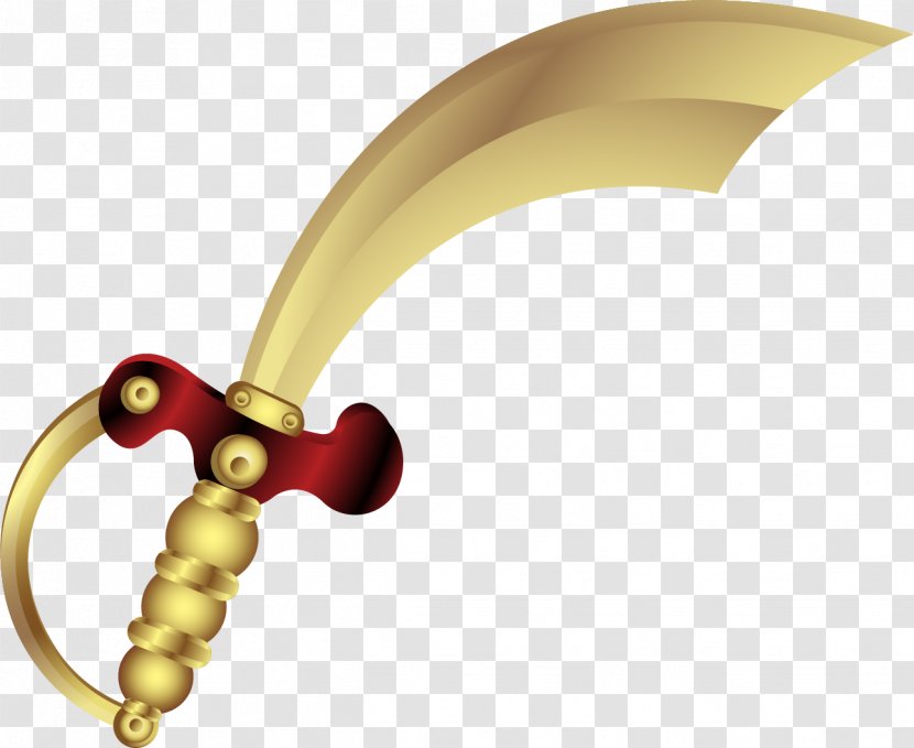 Piracy Sabre Weapon Clip Art - Watercolor - Musical Elements Transparent PNG