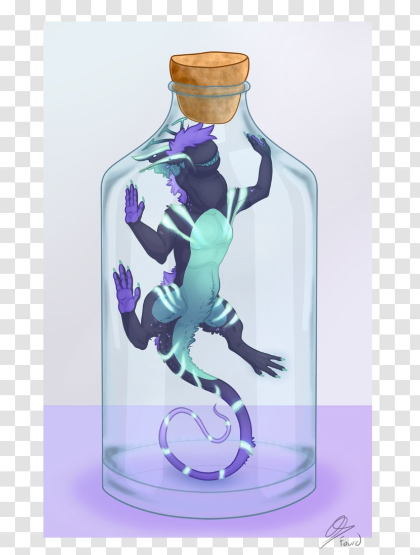 Glass Bottle - Purple Transparent PNG