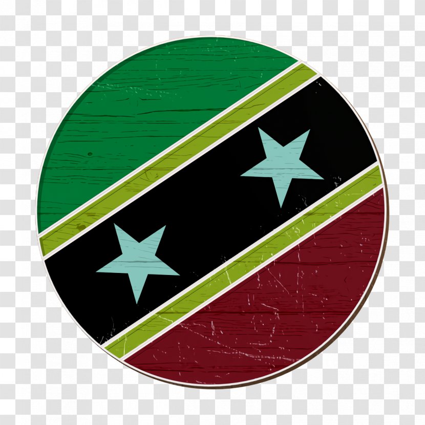 Country Icon Flag Saint Kitts &amp; Nevis - World - Symbol Plate Transparent PNG