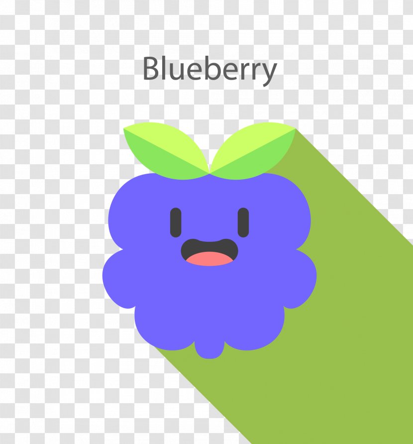 Blueberry Flat Design Euclidean Vector - Green - Cartoon Flattened Transparent PNG