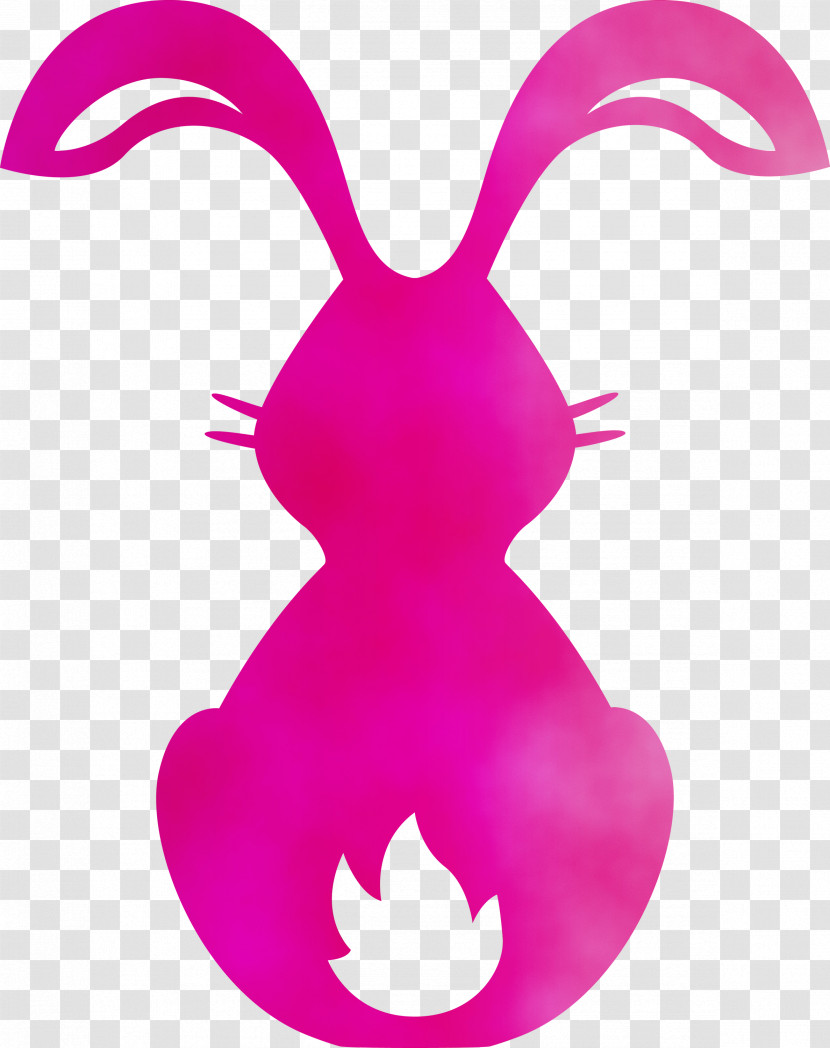 Pink Magenta Nose Tail Rabbit Transparent PNG