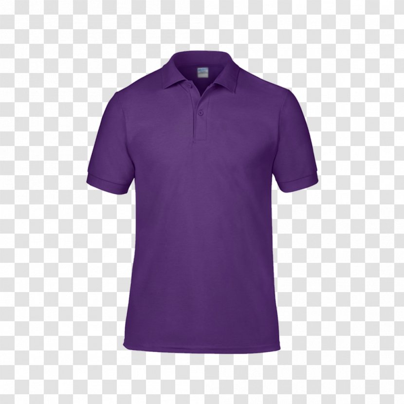 T-shirt Polo Shirt Collar Sleeve - Violet Transparent PNG