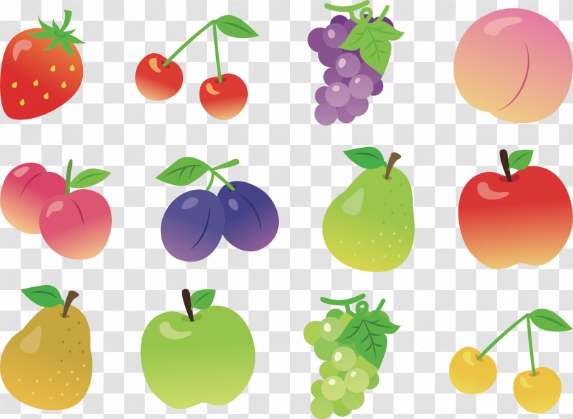 Apple Vegetarian Cuisine Cherry Vegetable Clip Art - Superfood - Fruits Collection Transparent PNG