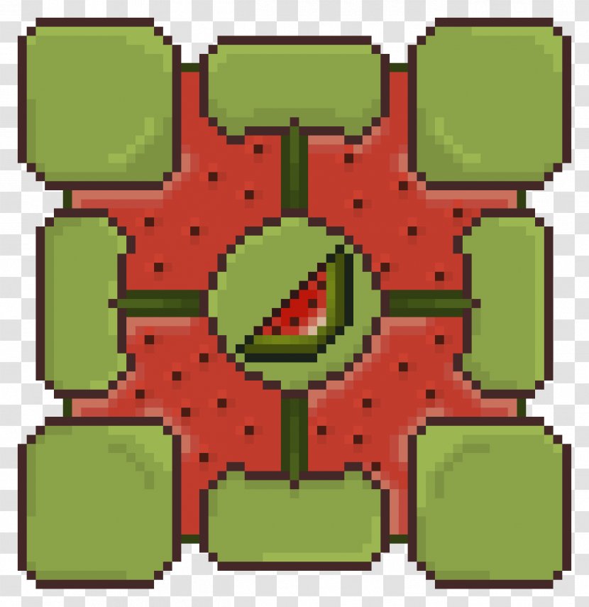 Square Watermelon Cube Pixel Art - Area - Deviantart Transparent PNG