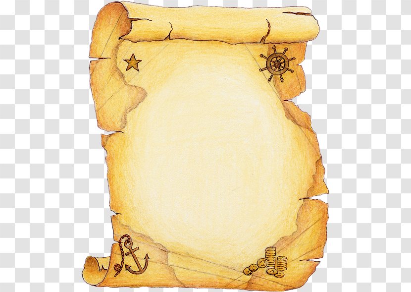 Treasure Map Piracy Buried - Scroll - Professores Transparent PNG