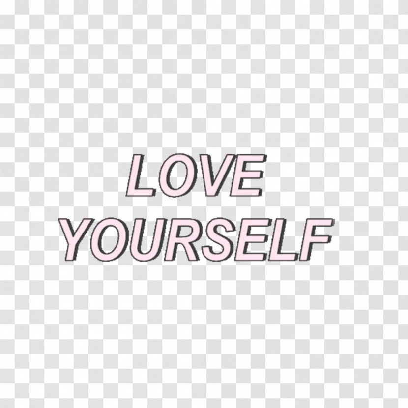 Text Love Yourself: Her BTS Tumblr Sticker - Your Self Transparent PNG