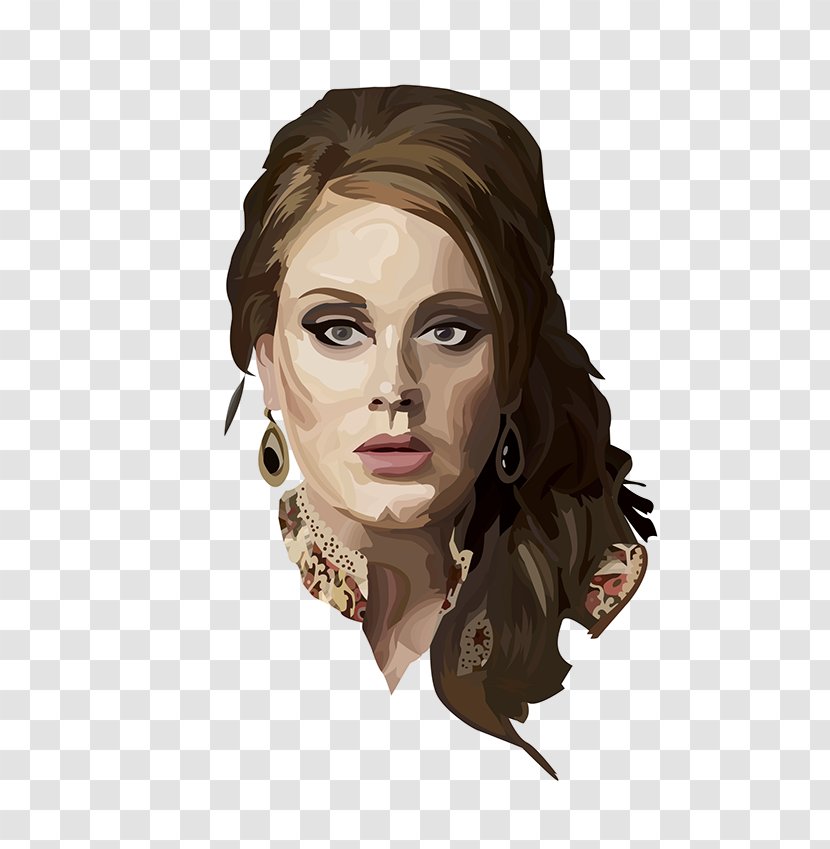 Eyebrow Hair Coloring Cheek Chin - Long - Adele Transparent PNG