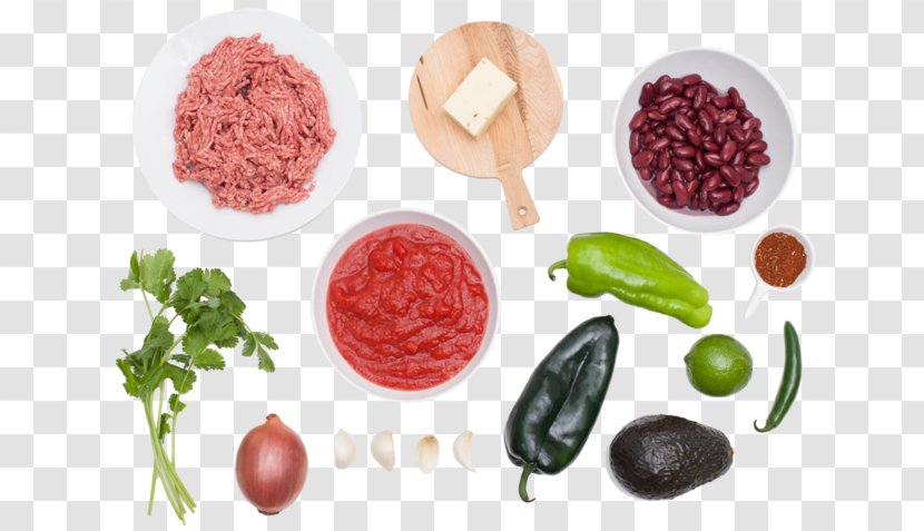 Chili Con Carne Vegetarian Cuisine Pepper Powder Food - Diet - Kidney Beans Transparent PNG