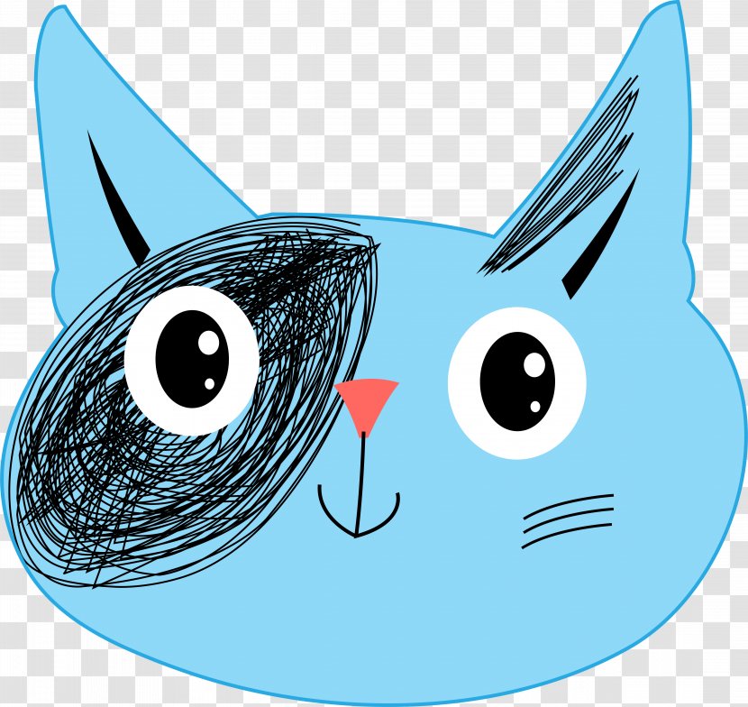 Cat Kitten Clip Art - Marine Mammal - Blue Cute Transparent PNG