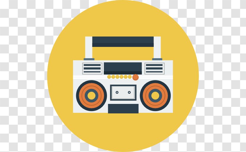 Area Brand Multimedia Yellow - Boombox Transparent PNG