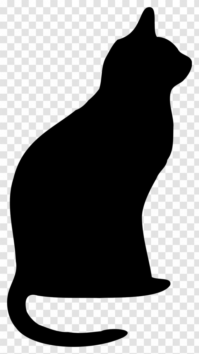 Cat Silhouette - Meow - Blackandwhite Tail Transparent PNG