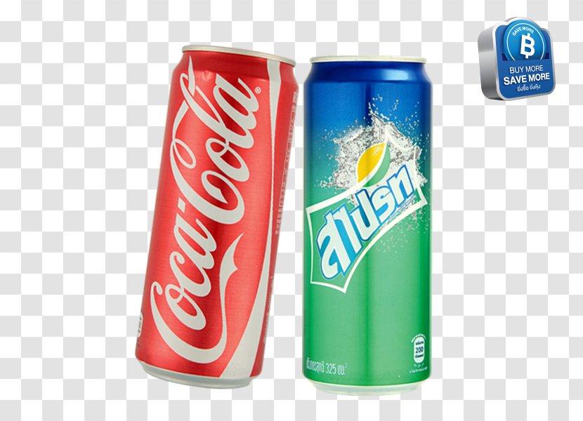 Fizzy Drinks Coca-Cola Sprite Fanta - Coke Cans Transparent PNG