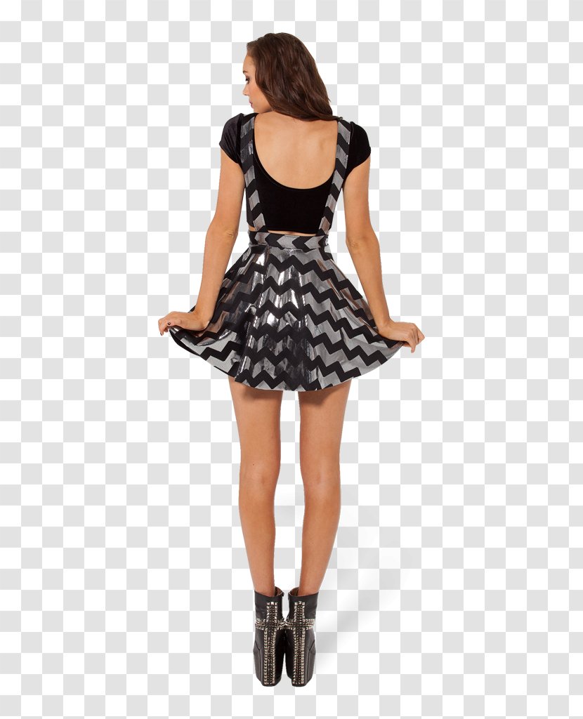 Polka Dot Shoulder Cocktail Dress - Black M Transparent PNG