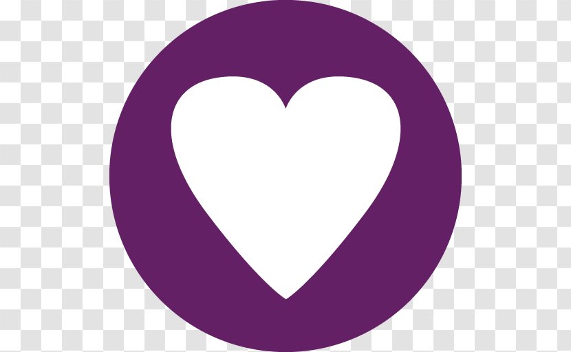 Love Heart Emotion Feeling - Purple - Round Icon Transparent PNG