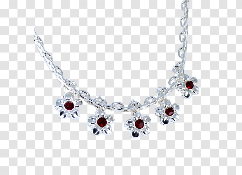 Ruby Silver Necklace Charms & Pendants Jewellery Transparent PNG