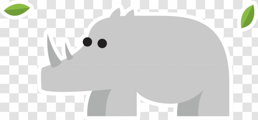 Elephant Text Illustration - Vertebrate - Rhino Vector Transparent PNG
