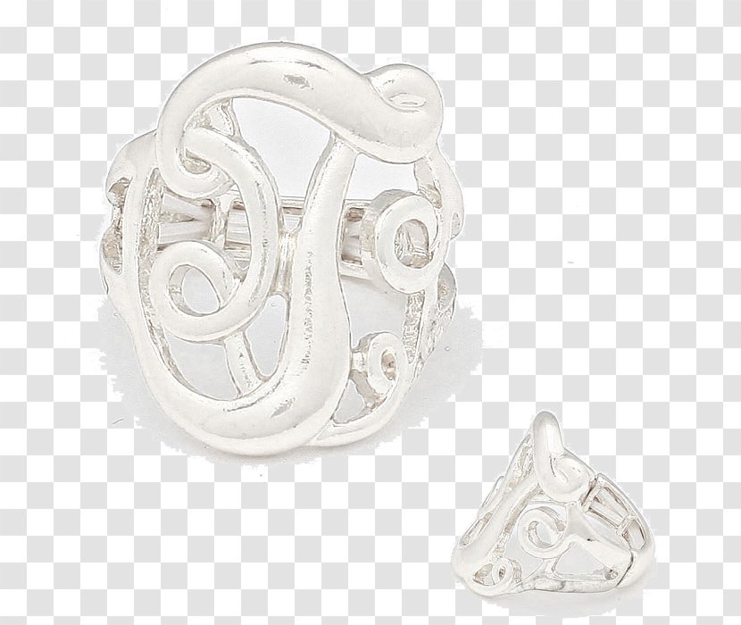 Body Jewellery Silver Product Design Platinum - Human - Monogram Rings Transparent PNG