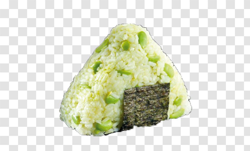 Onigiri Edamame Vegetarian Cuisine Nori Rice Transparent PNG