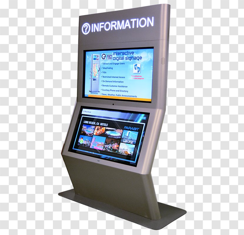 Digital Signs Electronic Signage Computer Monitors Information - Interactive Kiosk Transparent PNG
