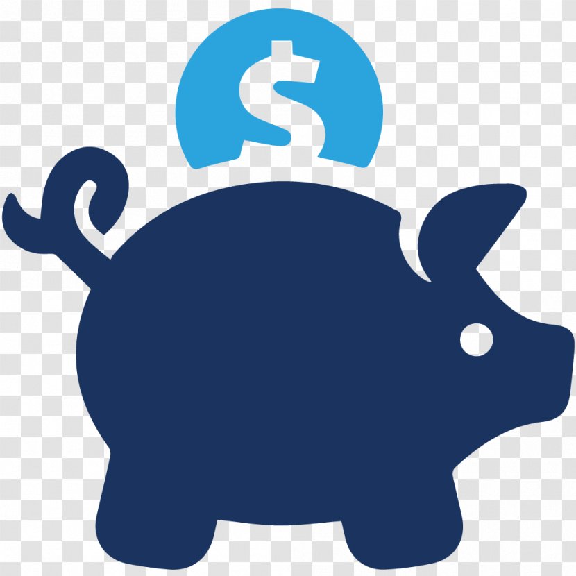 Piggy Bank Savings Account Money - Blue Transparent PNG