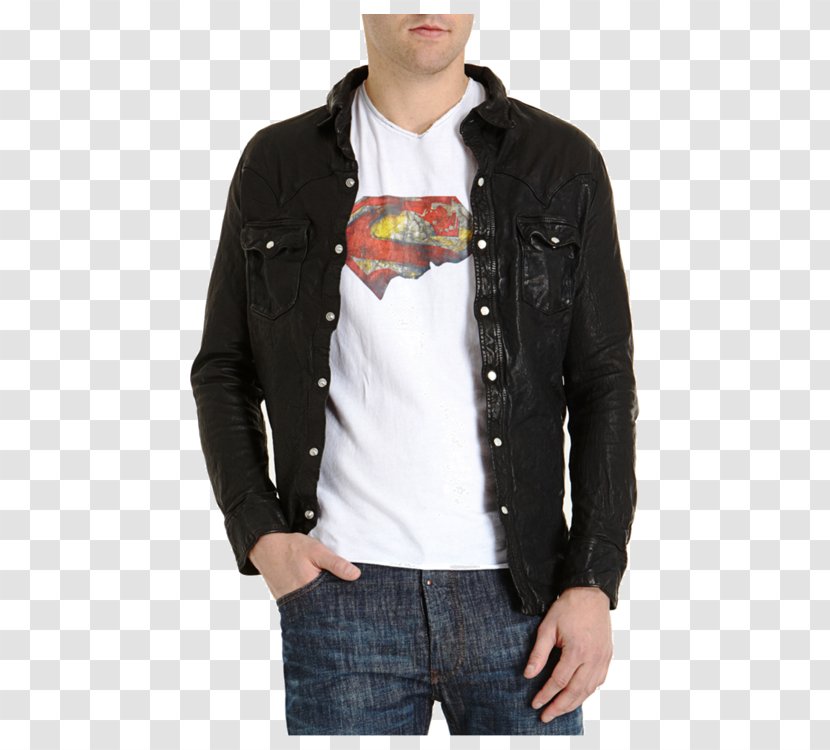 Leather Jacket Collar Polar Fleece Polyester - Sleeve - Neil Barrett Transparent PNG