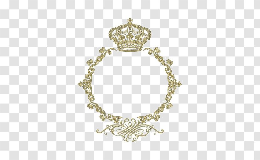 Monogram Crown Picture Frame Marriage Embroidery - Wedding - Round Border Transparent PNG