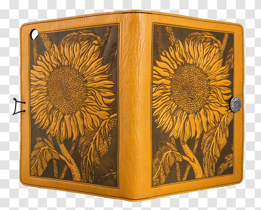 Common Sunflower Oberon Design Leather Book Wallet - Woman Transparent PNG